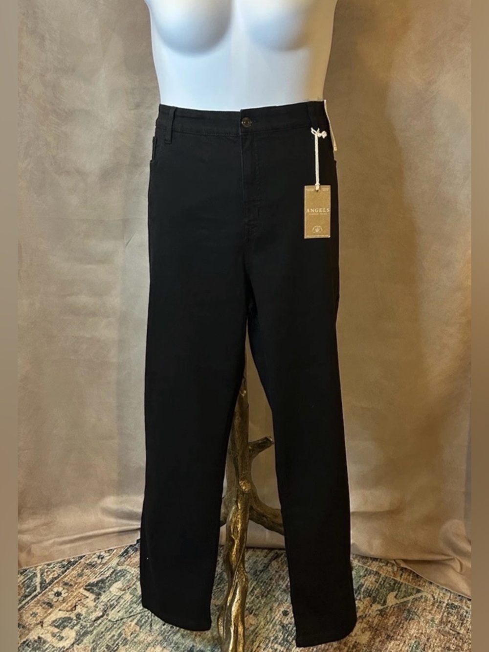 NWT Angels Everluxe Sculpt Skinny High Rise Black Jeans Plus Size 24W